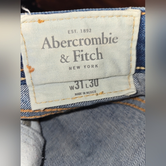 Abercrombie & Fitch Classic Staight Fit Men's Jeans Marked 31x30 Measuring 30x28 - Picture 8 of 14